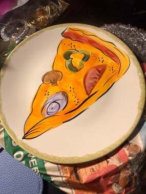 (4) Vintage Kitchen Prep 201 Tabletops Unlimited Pizza Slice Salad Plate